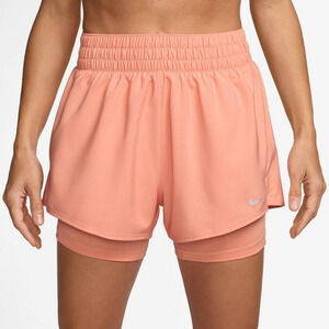 Women's Nike One Dri-FIT High-Waisted 2-in-1 Shorts Apricot Size XS NWT